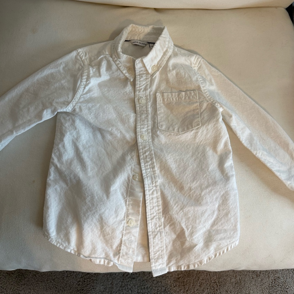 Janie and Jack Poplin Button-Up Shirt